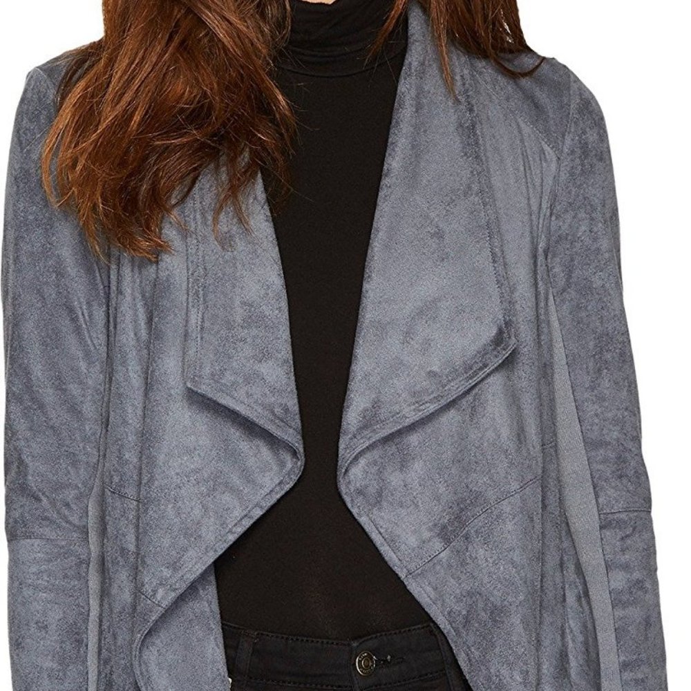 BB Dakota Suede Blazer in Hazey Blue